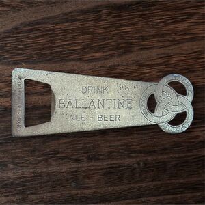 Drink Ballantine Ale & Beer Vintage Bottle Opener Newark New Jersey